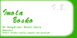 imola bosko business card